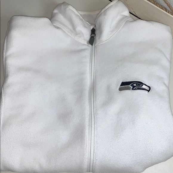 Seahawks white zip up & black north face zip up - Picture 2 of 8